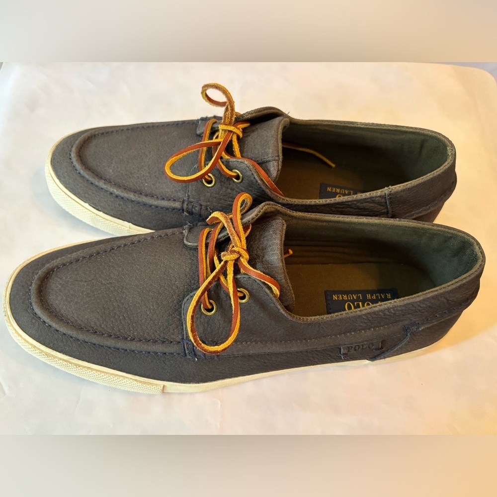๐ฅ ๐ฅ Polo Ralph Lauren Navy Boat Shoes #11D๐ฅ ๐ฅExcellent condition Box #C - Picture 15 of 17